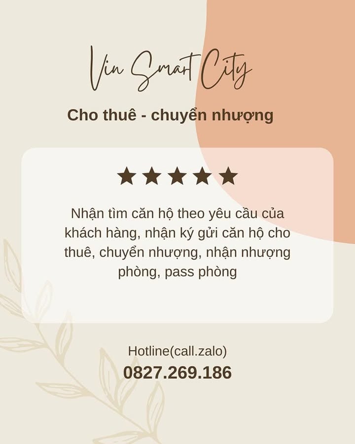 Căn hộ cho thuê Vinhomes Smart City 6 triệu/tháng - Giá tốt bất ngờ!