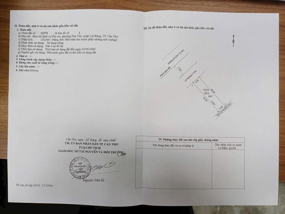 Đất nền Khu dân cư Phú An Cần Thơ 120m² giá 4.3 tỷ - Sổ hồng chính chủ!
