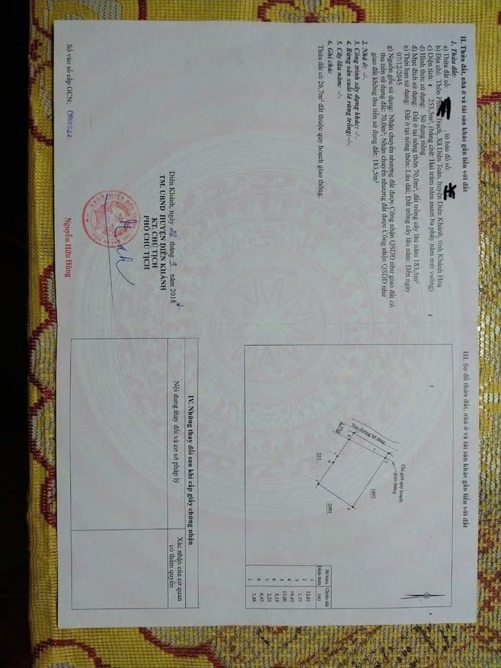 Đất mặt tiền Diên Toàn 253m² giá 3.295 tỷ - Đầu tư sinh lời tuyệt vời!