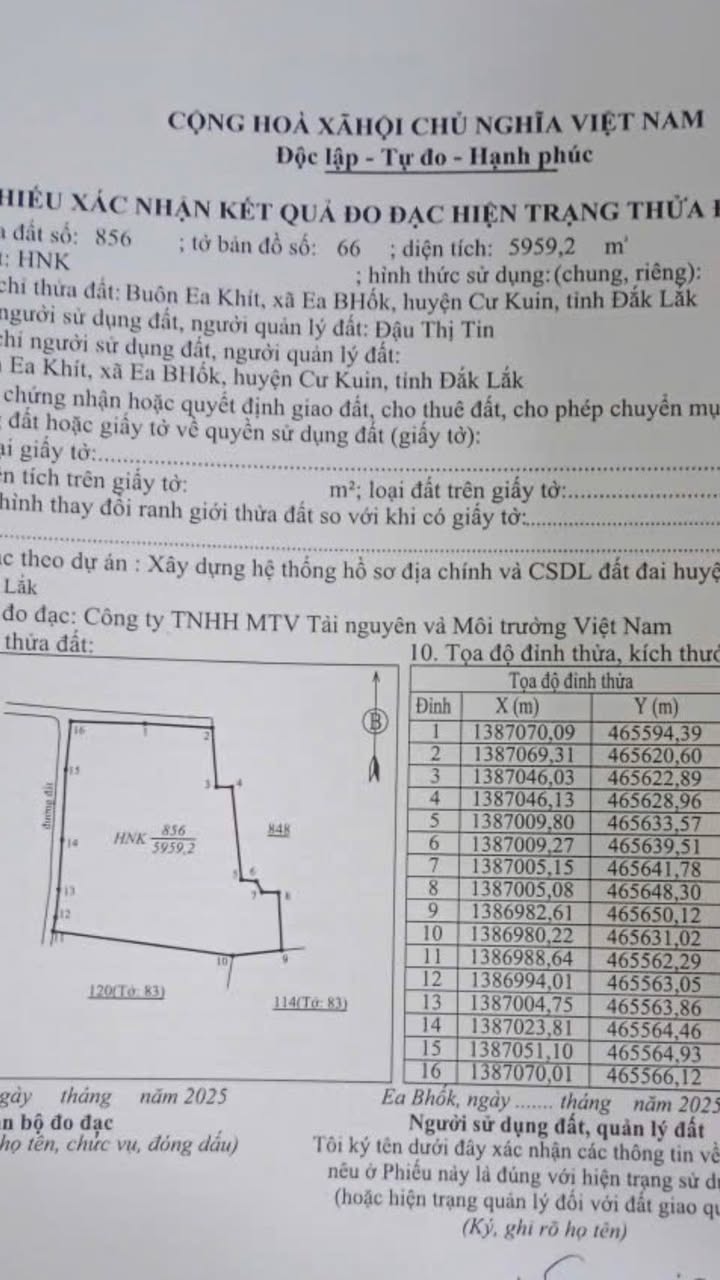 Đất nền chính chủ Xã Dray Bhang 5.9 sào giá 1.1 tỷ - Đầu tư sinh lời ngay!