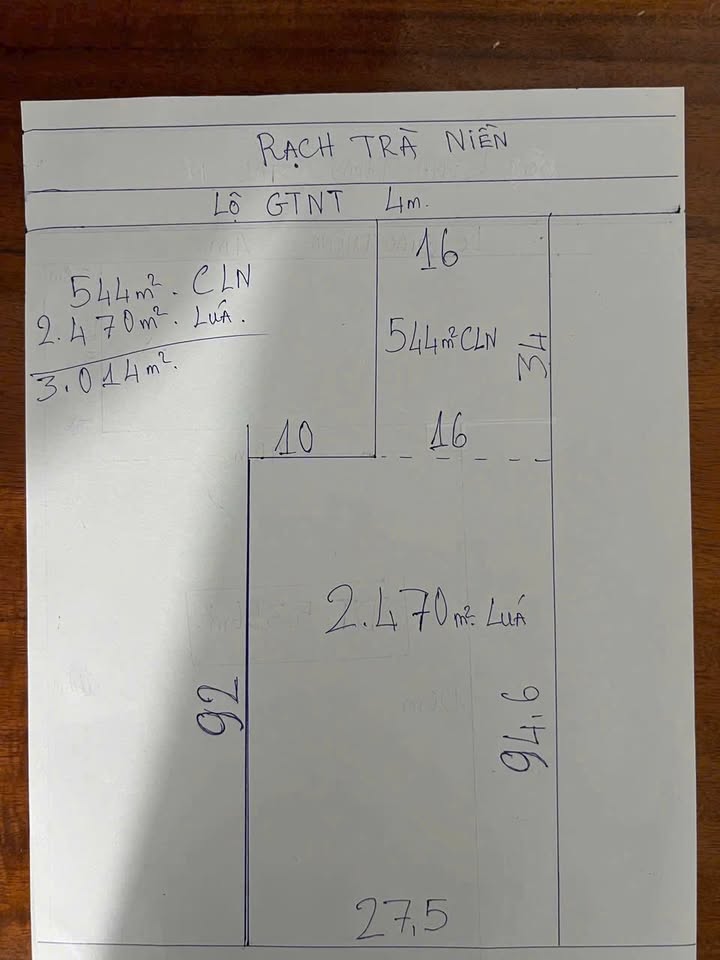 Đất nền 3014m² tại ấp Thới Lộc, Cần Thơ - Giá chỉ 1.6 tỷ, đầu tư sinh lời!