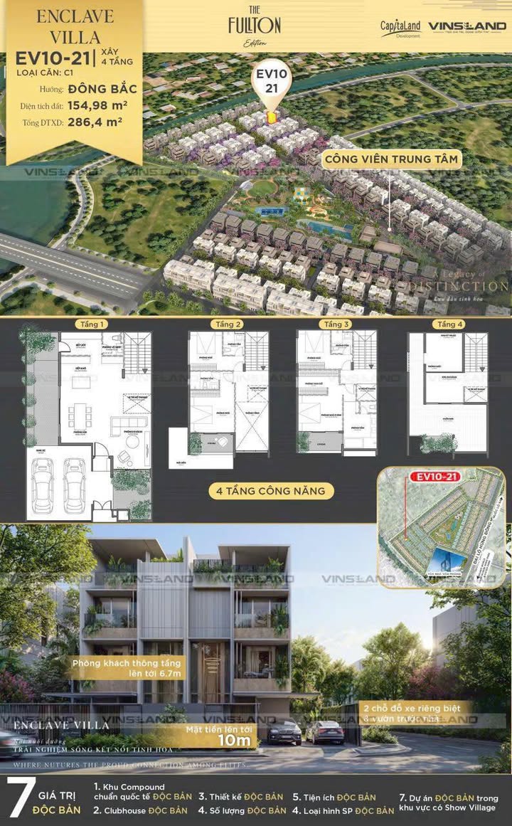 Townhouse The Fullton Văn Giang 155m² - Biệt thự góc đẳng cấp sở hữu ngay!
