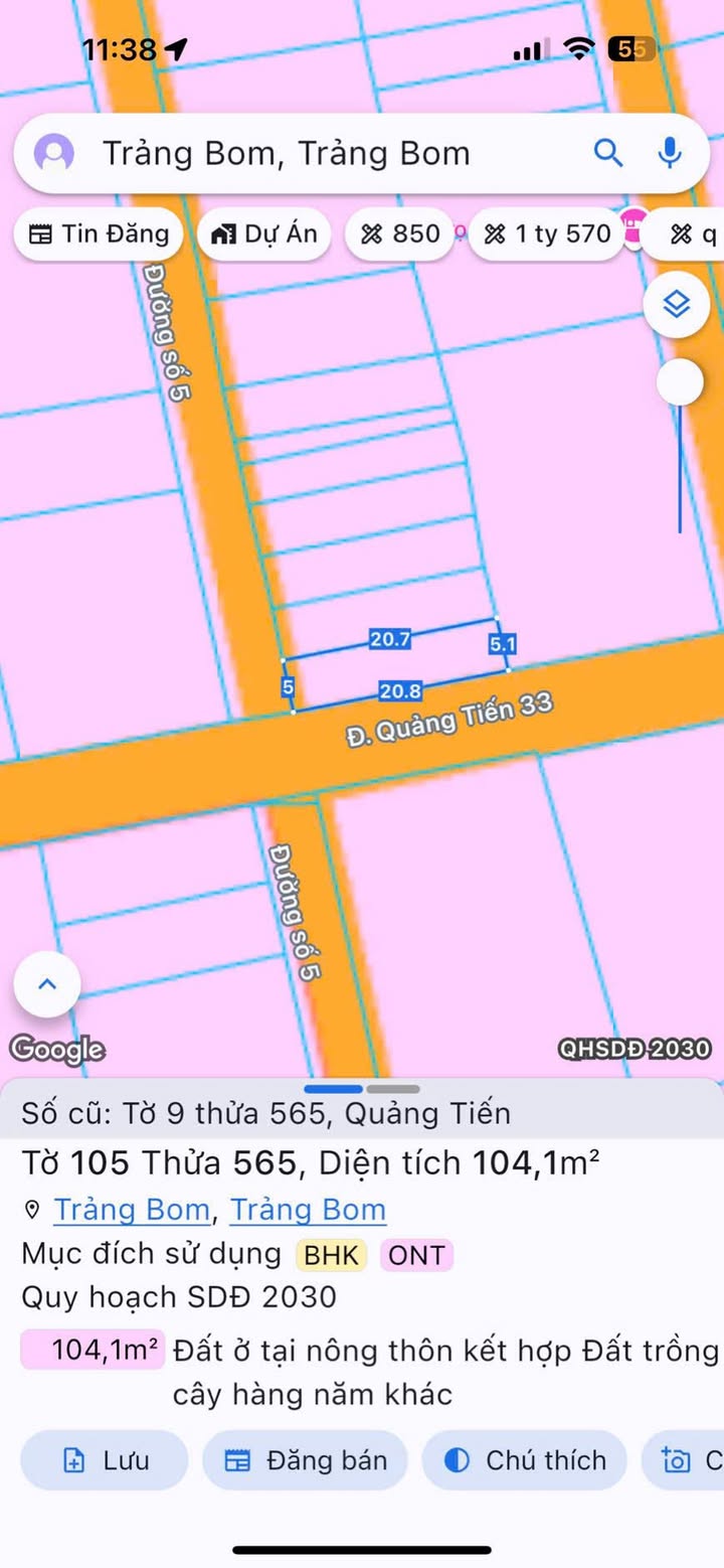 Nhà góc 2 mặt tiền Quảng Tiến 33, Trảng Bom, 100m² giá 2.3 tỷ - Sổ đỏ chính chủ!