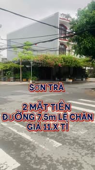 FrontHouse Sơn Trà 2 mặt tiền Lê Chân 96m² giá 11 tỷ - Đầu tư sinh lời ngay!