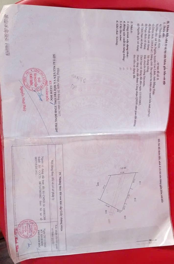 Đất thổ cư mặt tiền đường Tân Nghĩa 3364m² giá 3.1 tỷ - Khu vực phát triển