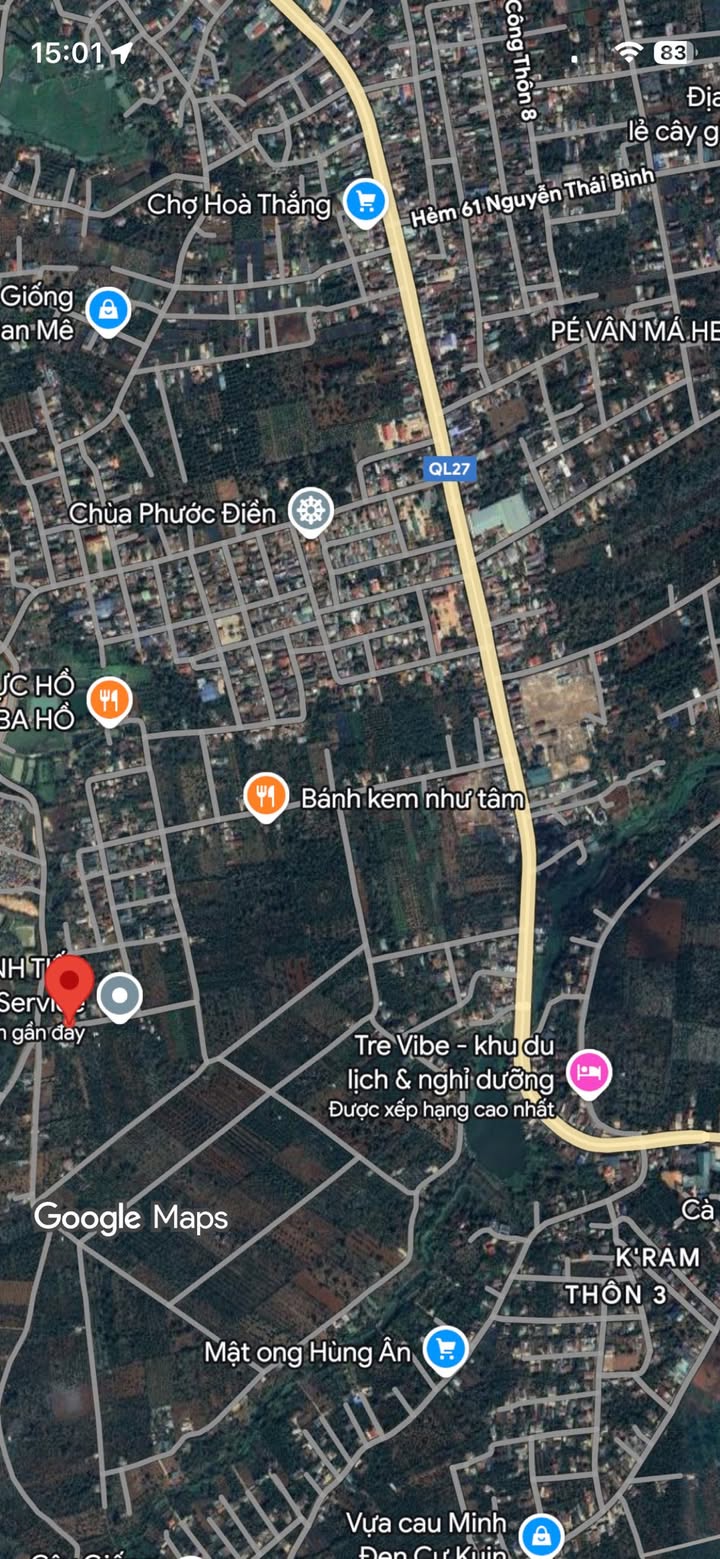 Đất nền Hòa Thắng, Buôn Ma Thuột 320m² giá 1.6 tỷ - Đầu tư sinh lời ngay!