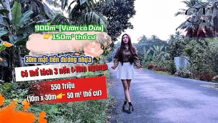 Đất nền tiềm năng tại Ngãi Hùng, Huyện Tiểu Cần - 900m² chỉ 550 triệu!