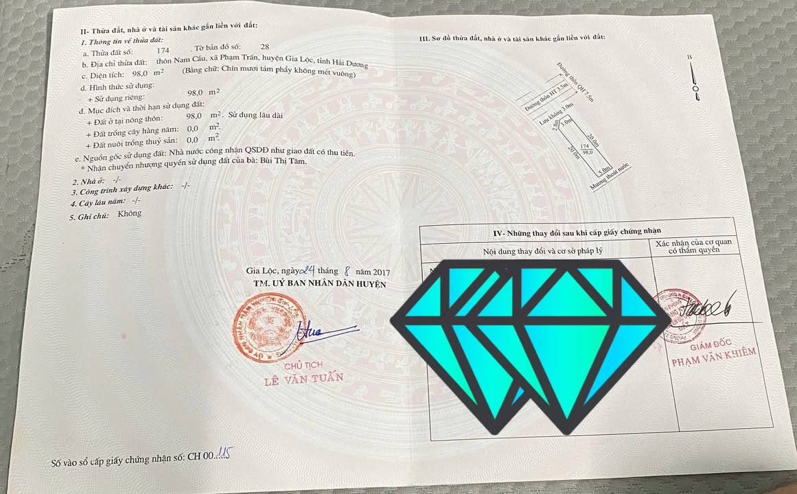 Đất nền Phạm Trấn, Gia Lộc, Hải Dương 98m² giá 1.8 tỷ - Lô góc phong thủy đẹp!