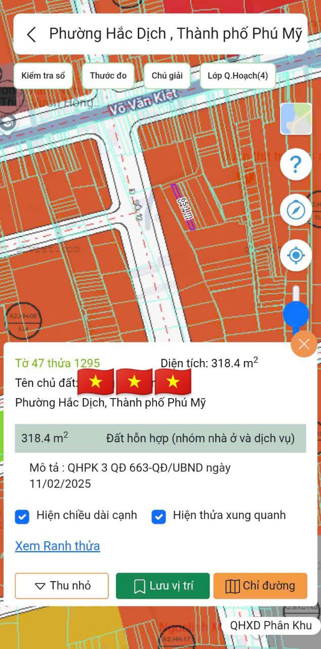 Đất nền 650m² tại phường Hắc Dịch, Bà Rịa - Vũng Tàu, giá 3.9 tỷ - Đầu tư sinh lời lý tưởng!