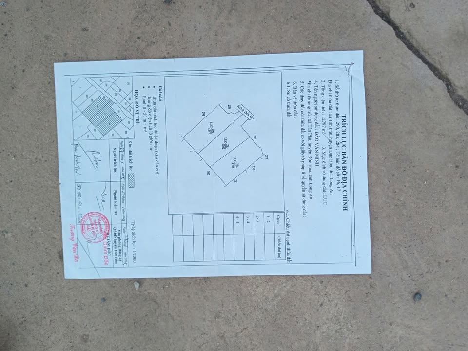 Đất nông nghiệp 12,000m² tại xã Tân Phú, Đức Hòa - Sổ hồng chính chủ, giá chỉ 30 tỷ!