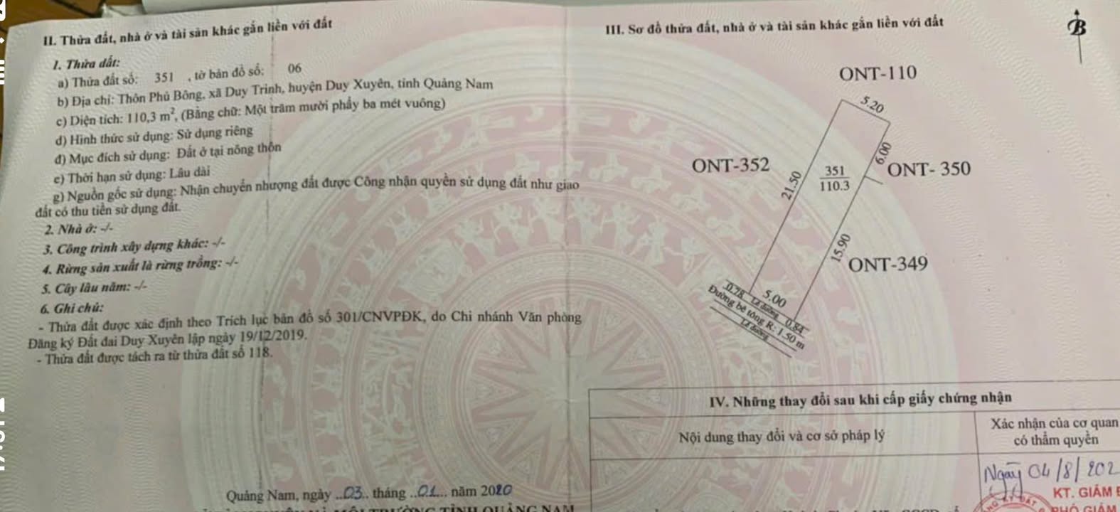 Đất nền Duy Trinh, Duy Xuyên 105m² giá 300 triệu - Cơ hội đầu tư hấp dẫn!