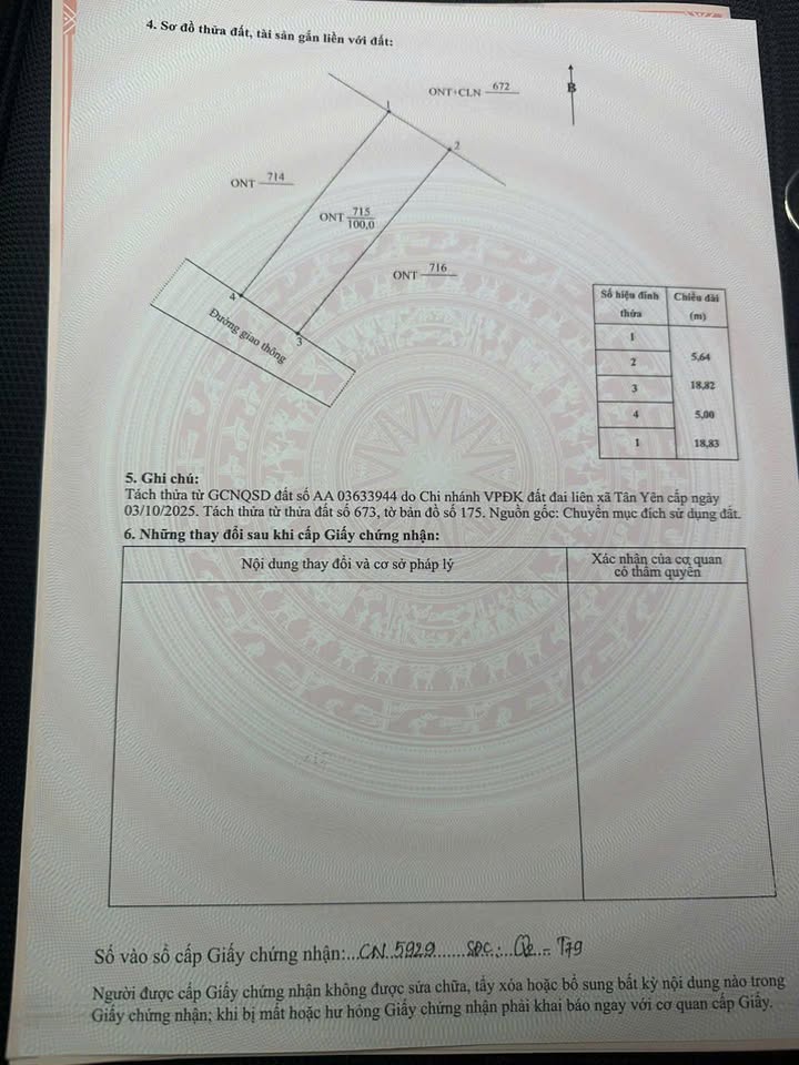 Đất nền Cao Xá, Tân Yên 100m² giá 600 triệu - Đầu tư sinh lời ngay!