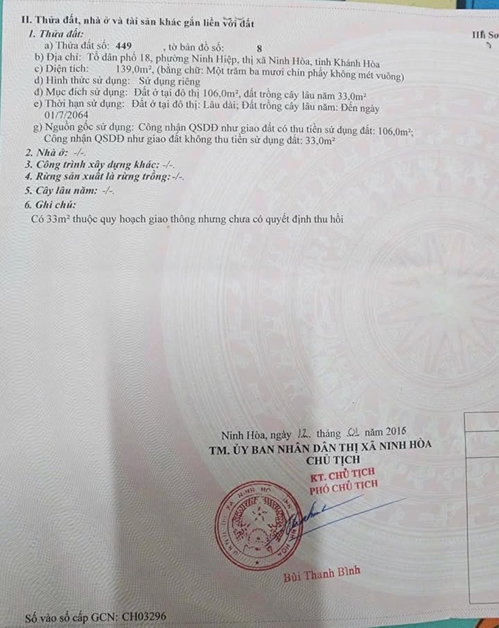 Đất nền Ninh Hiệp, Ninh Hòa 139m² giá 980 triệu - Đường ô tô, gần chợ và bệnh viện!