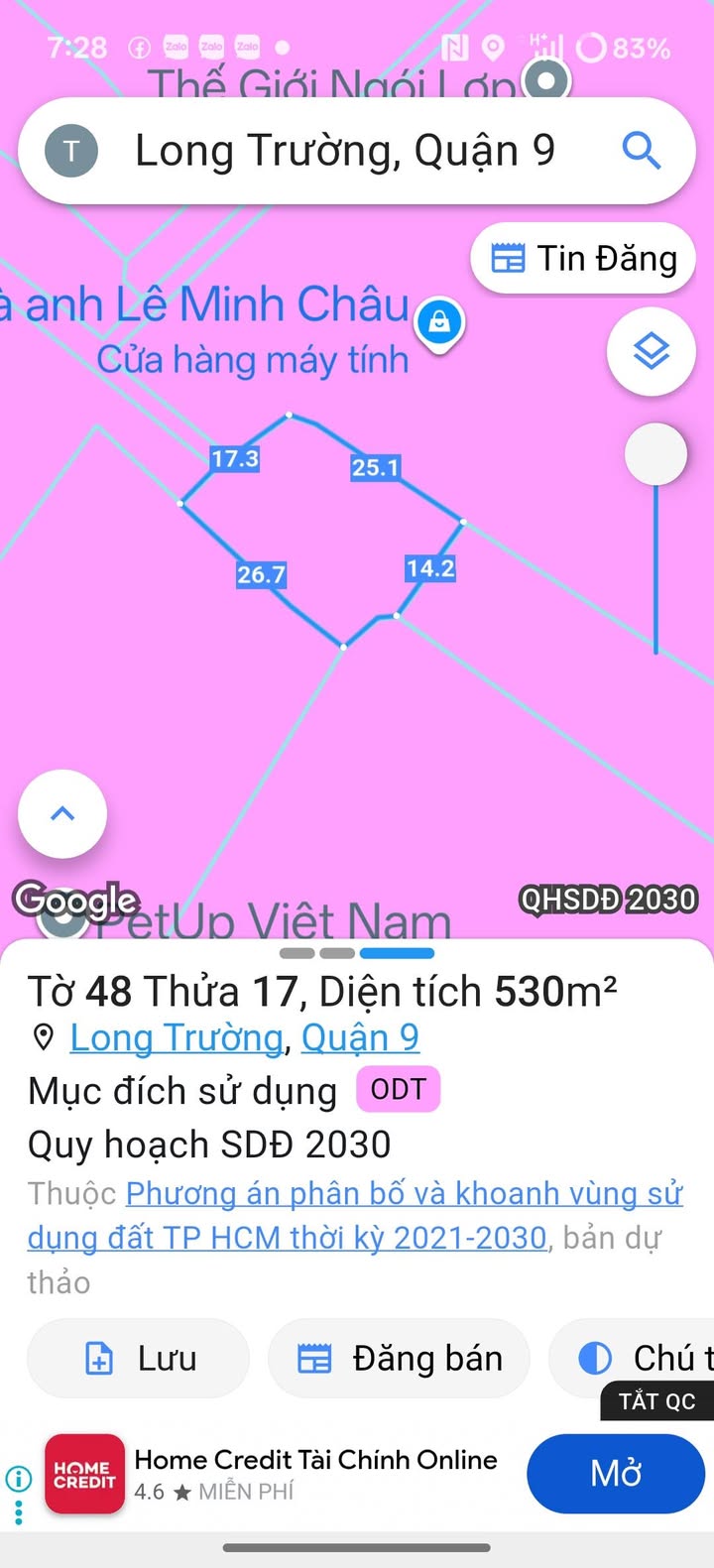 Đất thổ cư 200m² đường Trường Lưu, Phường Long Trường - Sổ hồng chính chủ, giá 3 tỷ!