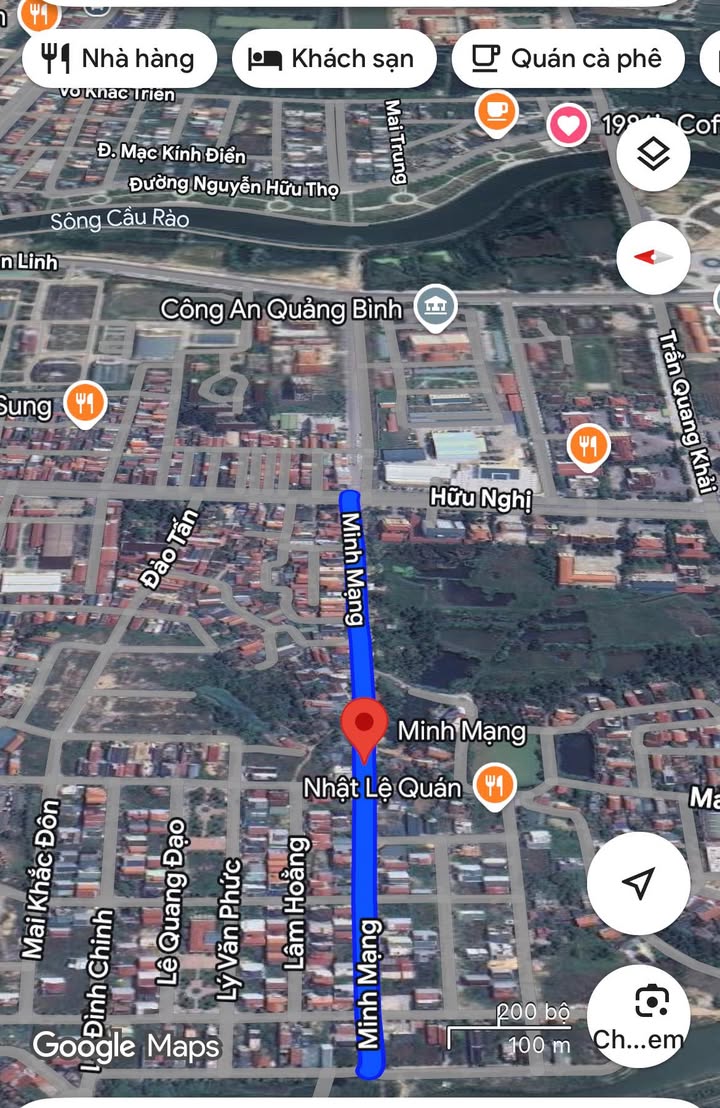 Cho thuê mặt bằng đường Minh Mạng Đồng Hới 200m² - Phù hợp ngành F&B!