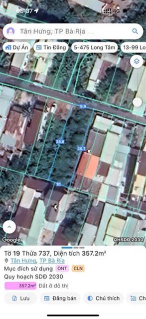 Lô đất đường 18, phường Long Hương, Bà Rịa 350m² giá 2.55 tỷ - Cơ hội đầu tư hấp dẫn!