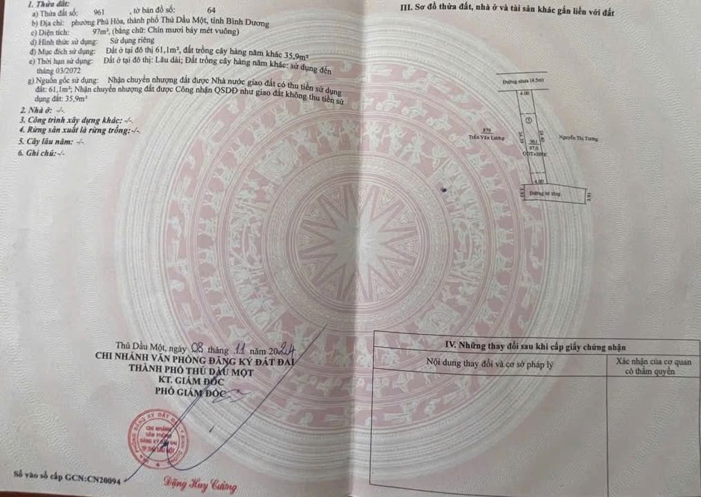 Đất thổ cư Phú Hòa Thủ Dầu Một 100m² giá chỉ 2 tỷ - Đầu tư sinh lời ngay!