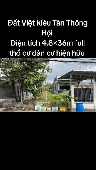 Đất nền Tân Thông Hội, Củ Chi 175m² giá 3 tỷ - Sổ hồng chính chủ, tiện ích đầy đủ!