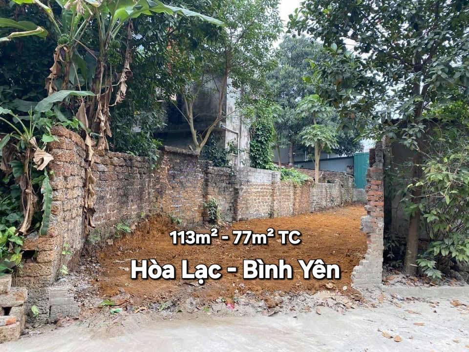 Đất nền Hòa Lạc Bình Yên 113m² giá 4 tỷ - Tiềm năng đầu tư vượt trội!