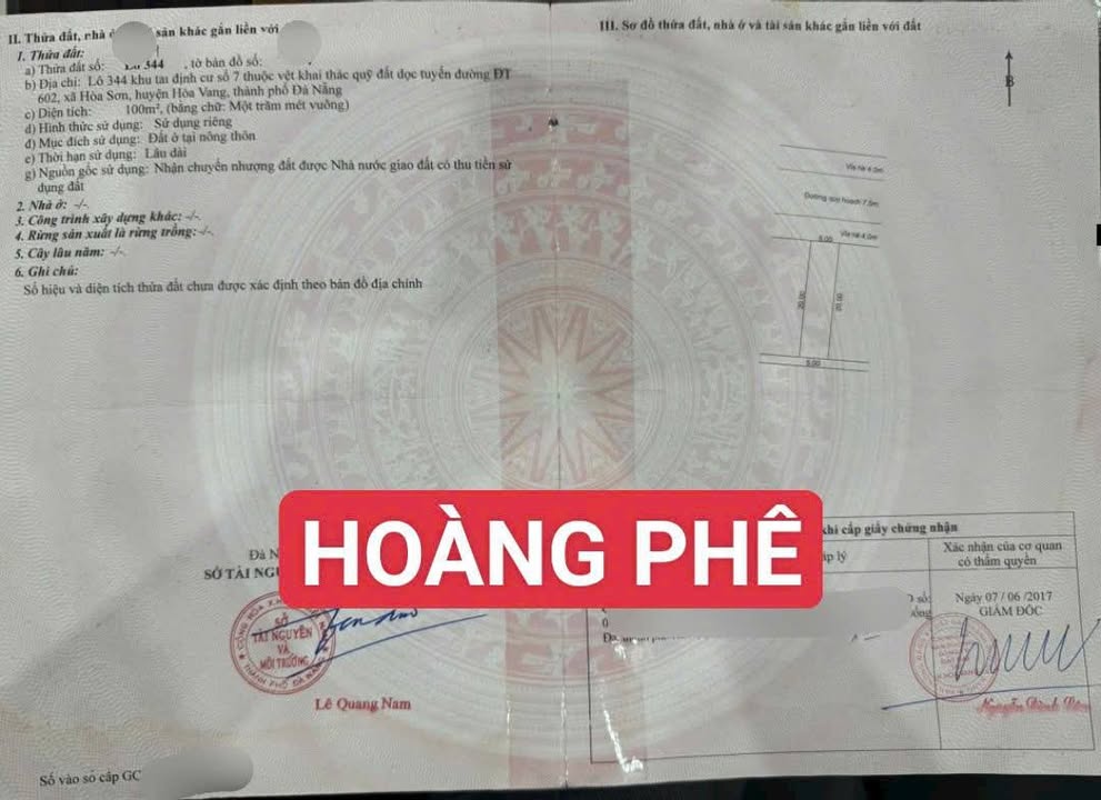 Bán đất mặt tiền Hoàng Phê 100m² giá 2.7 tỷ - Dãy trọ thu nhập 5 triệu/tháng!