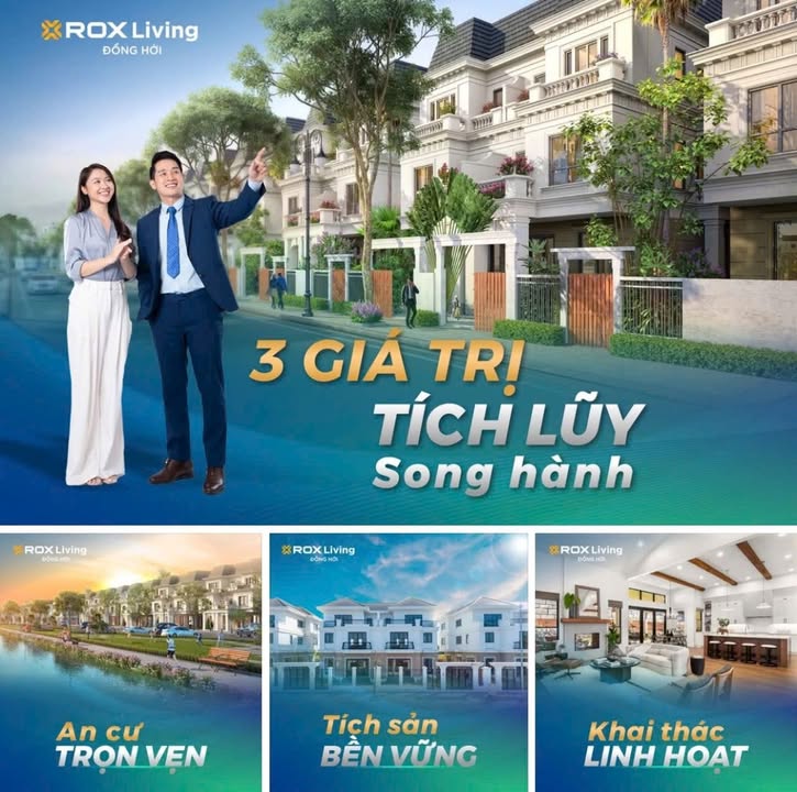 Biệt thự ROX Living Đồng Hới 300m² - Đầu tư bền vững, giá trị sống cao!