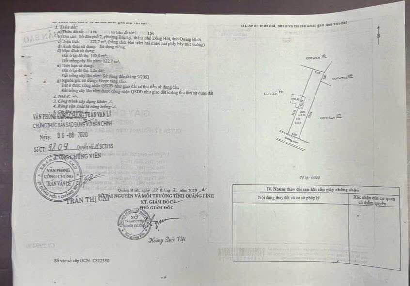 Đất nền Bắc Lý Đồng Hới 222m² giá 1 tỷ - Gần chợ và trường học!