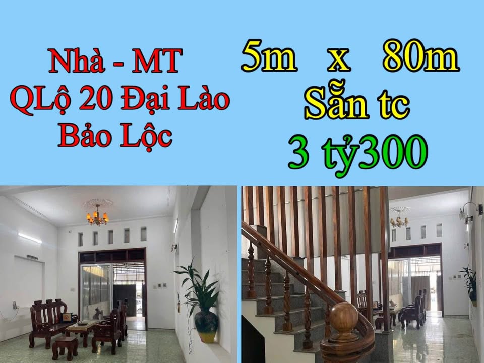Nhà mặt tiền Quốc Lộ 20, Bảo Lộc 400m² giá 3.3 tỷ - Đầu tư sinh lời!