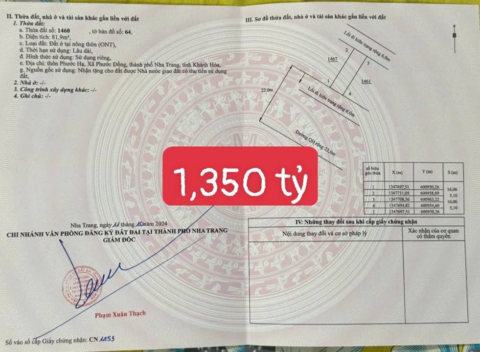 Đất nền Phước Đồng Nha Trang 82m² giá 1.35 tỷ - Sổ đỏ chính chủ, đầu tư sinh lời!