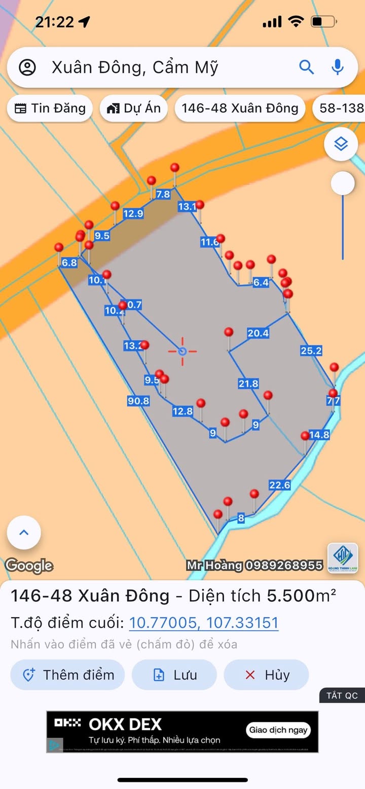 Đất thổ cư 4 sào tại Xuân Tây, Cẩm Mỹ - Mặt tiền 40m, giá 750 triệu/sào!