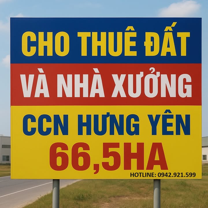 Cho thuê nhà xưởng - nhà kho xây sẵn tại cụm công nghiệp Hưng Yên 3000m² - Hạ tầng hoàn chỉnh, giá cạnh tranh!