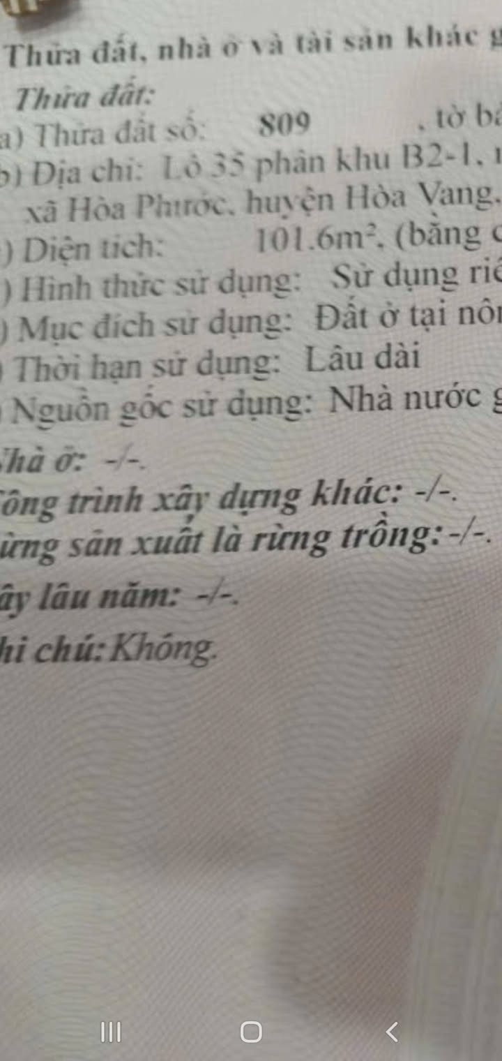 Đất nền Hòa Phước 101.6m² giá thương lượng - Vị trí kinh doanh tuyệt vời!