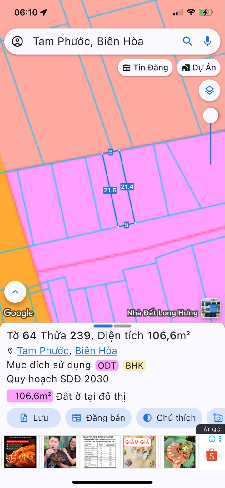 Đất nền Tam Phước Biên Hòa 100m² - Sổ đỏ chính chủ, vị trí thuận lợi!