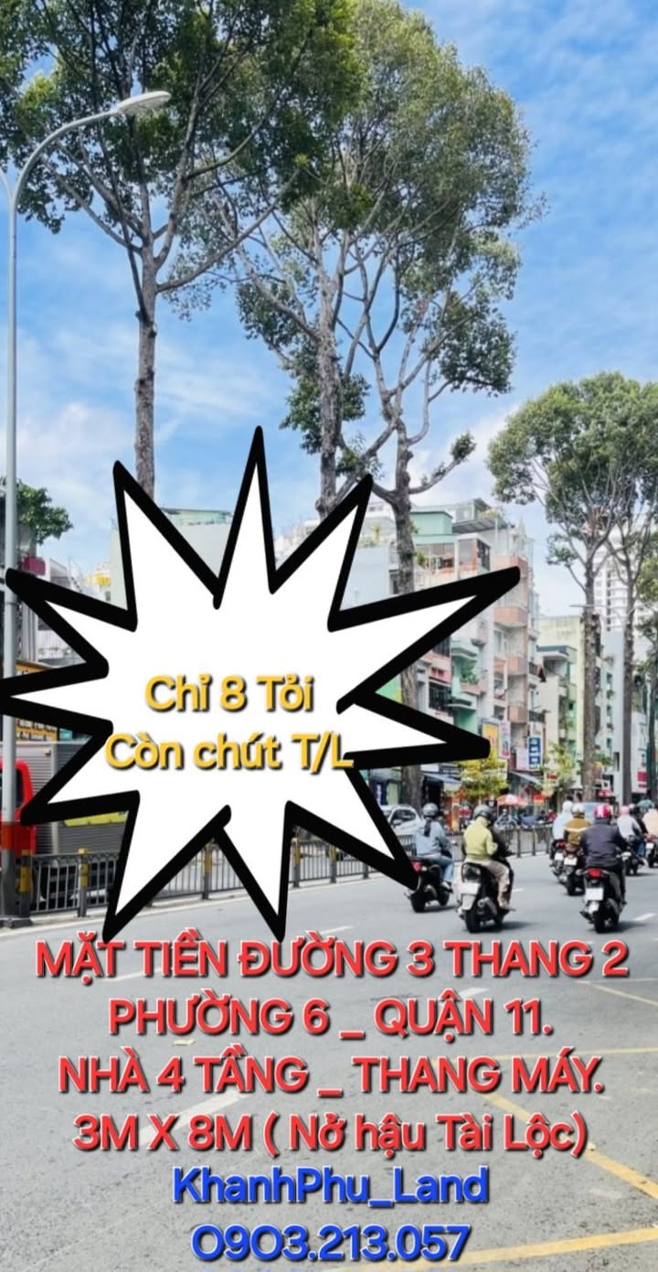 Cho thuê FrontHouse đường 3 Tháng 2, quận 11, 26m² chỉ 8 triệu - Vị trí đẹp, tiện kinh doanh!