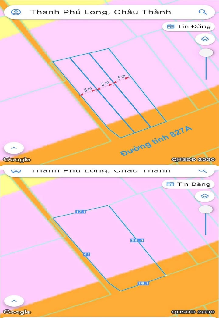 Đất nền mặt tiền đường 827A, Châu Thành, Long An - Cơ hội đầu tư sinh lời!