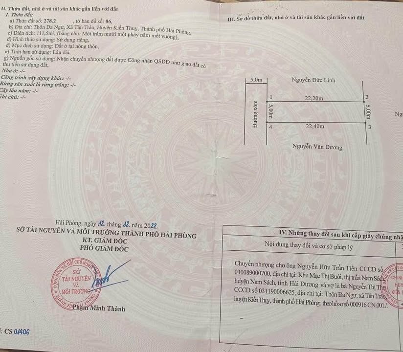 Đất nền Dương Kinh Hải Phòng 111m² giá 2.22 tỷ - Đầu tư sinh lời ngay!