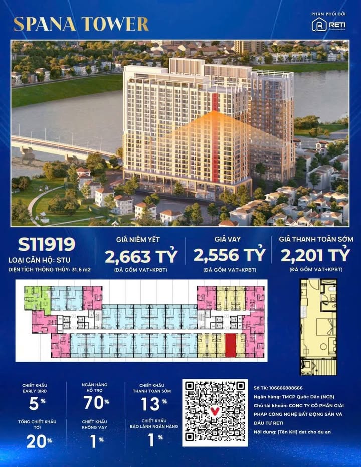 Căn hộ Sun Spana Tower Đà Nẵng 32m² giá thỏa thuận - View sông tuyệt đẹp!