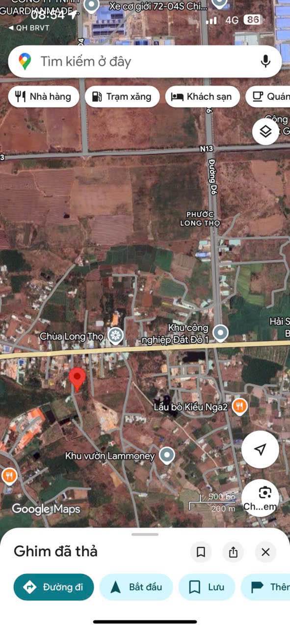 Đất nền 150m² tại Đất Đỏ, Bà Rịa - Vũng Tàu giá 800 triệu - Sổ đỏ chính chủ!