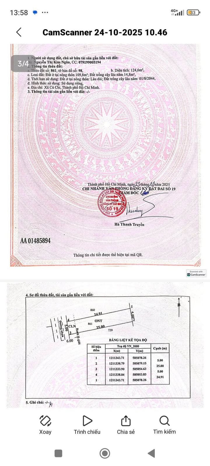 Đất nền Củ Chi 125m² giá 2.3 tỷ - Vị trí cực đẹp gần trường cấp 2!