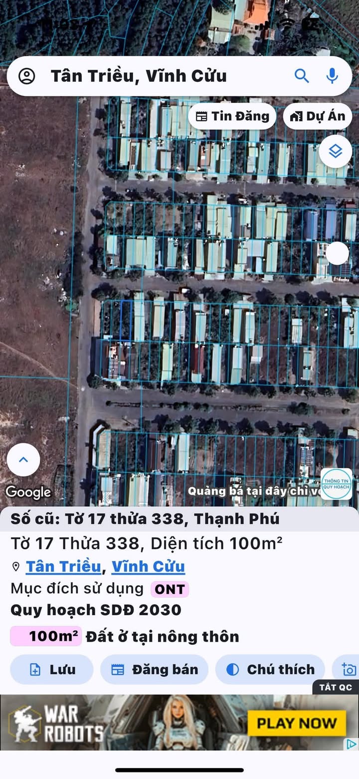 Đất nền KDC Miền Đông Tân Triều 100m² giá 1.55 tỷ - Sổ đỏ chính chủ, thổ cư 100%!