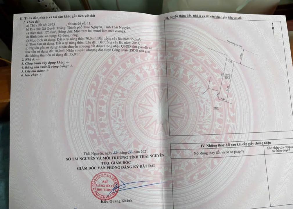 Đất nền đường Tố Hữu, Thái Nguyên 125m² giá chỉ 2 tỷ - Sổ đỏ chính chủ!