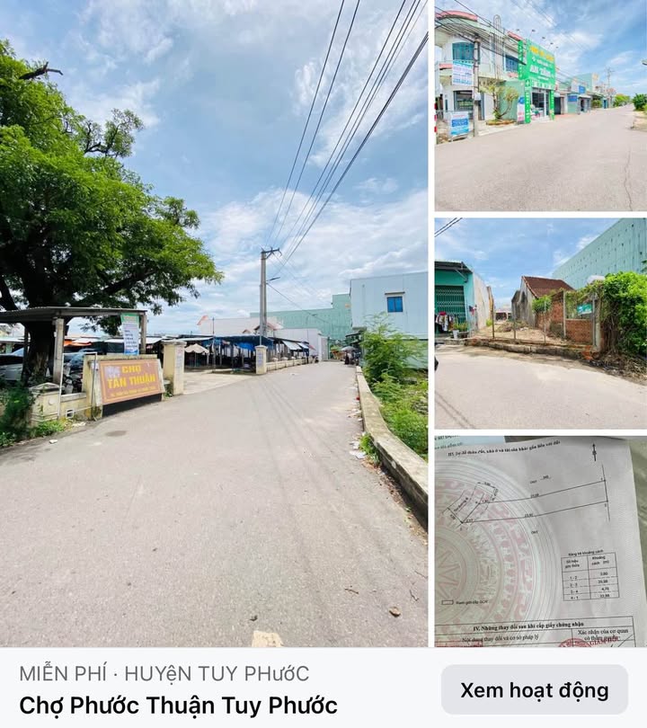 Đất thổ cư Phước Thuận Tuy Phước 100m² giá 1.5 tỷ - Kinh doanh đa ngành nghề