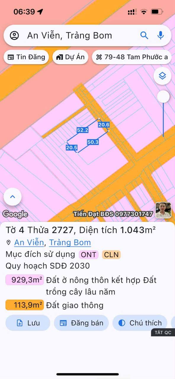 Đất nền An Viễn Trảng Bom 350m² giá 2.XX tỷ - Đầu tư sinh lời ngay cổng KCN Giang Điền!