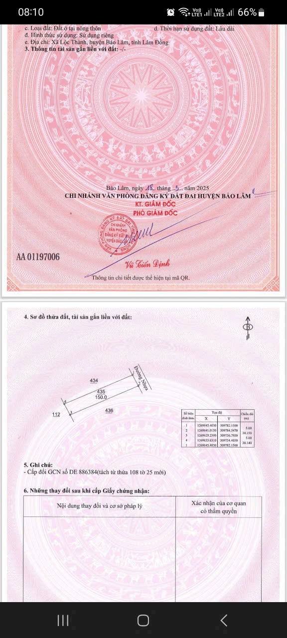 Đất thổ cư Lộc Thành 150m² giá 750 triệu - Cách đường Phạm Văn Đồng chỉ 150m!