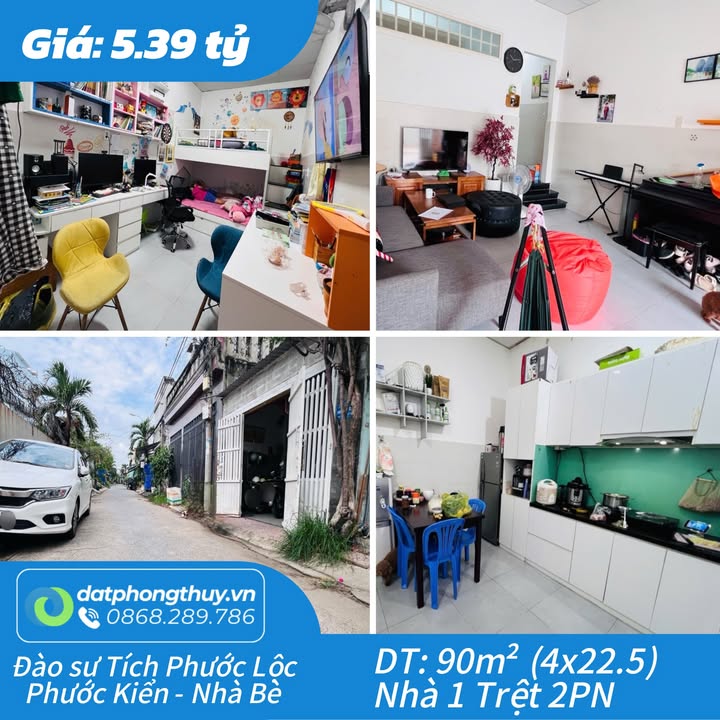 Nhà đẹp 90m² tại Cầu Phước Lộc, Nhà Bè giá 5.39 tỷ - Sẵn sàng vào ở!