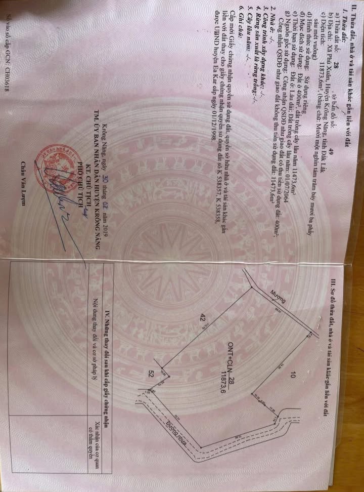 Đất nền Phú Xuân Krông Năng 1.1ha giá chỉ 2 tỷ - Mặt đường dài, sổ đỏ chính chủ!