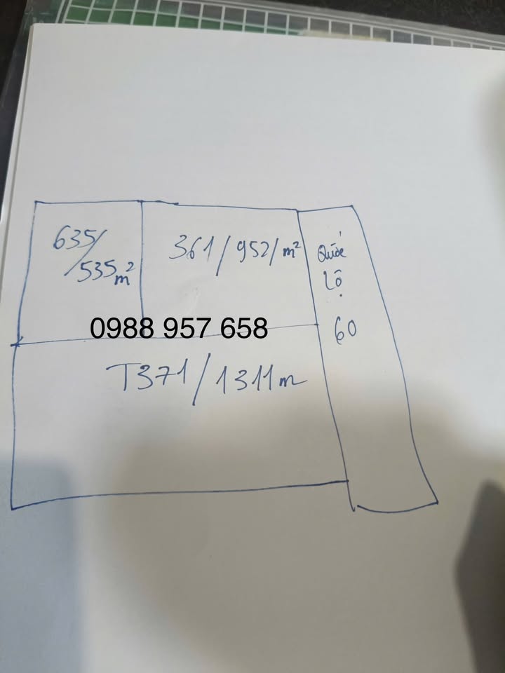 Đất mặt tiền Quốc lộ 60, Mỏ Cày Nam 3000m² - Tiềm năng kinh doanh cao!