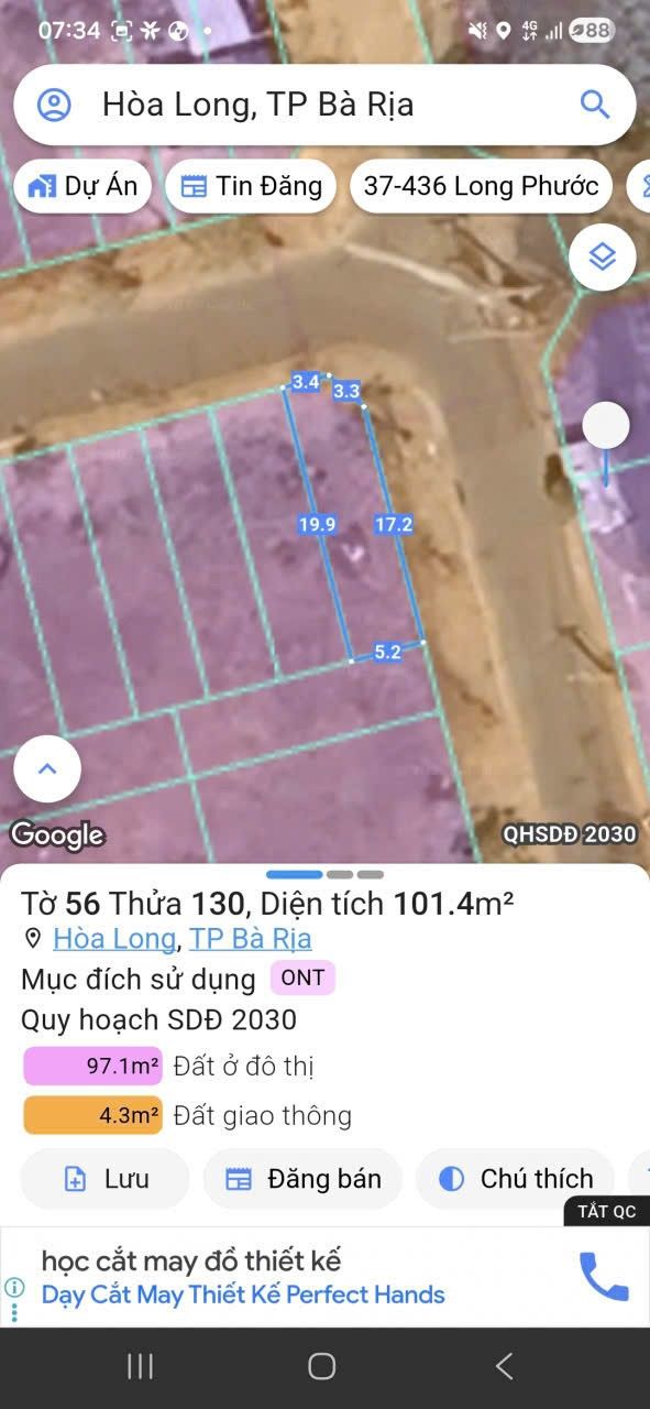 Đất nền 2 mặt tiền KDC Lan Anh 1, 100m² - Pháp lý rõ ràng, giá thỏa thuận!