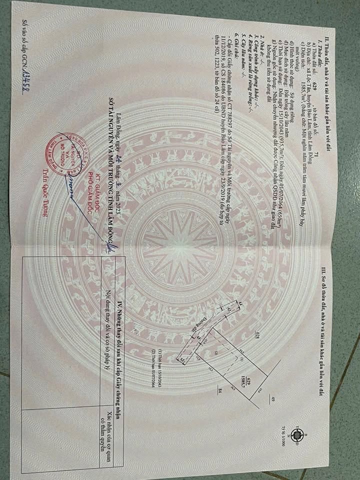 Đất nền mặt tiền Tôn Thất Thuyết, Bảo Lộc 1600m² giá 3.5 tỷ - Đầu tư sinh lời ngay!