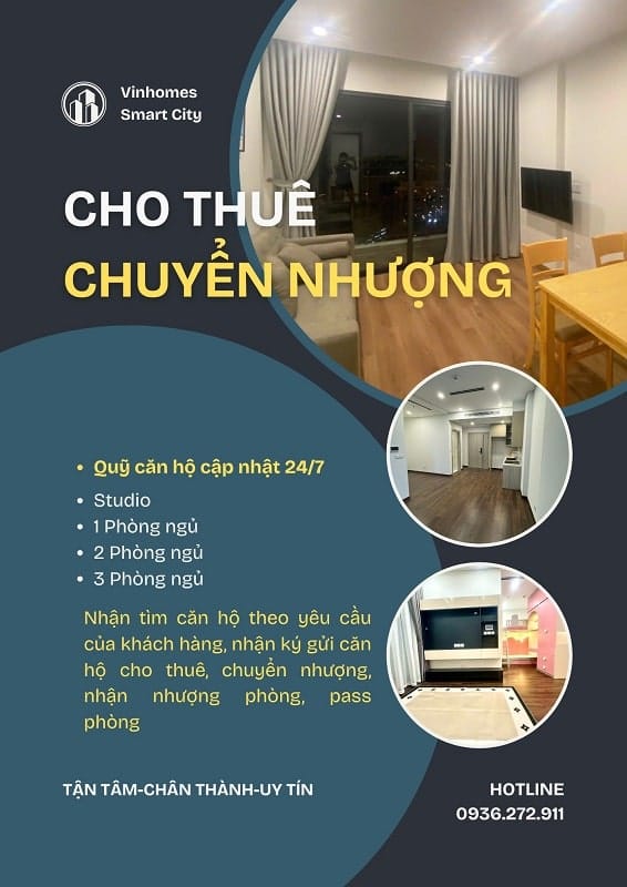 Căn hộ cho thuê tại Vinhomes Smart City - Giá chỉ từ 6 triệu/tháng!
