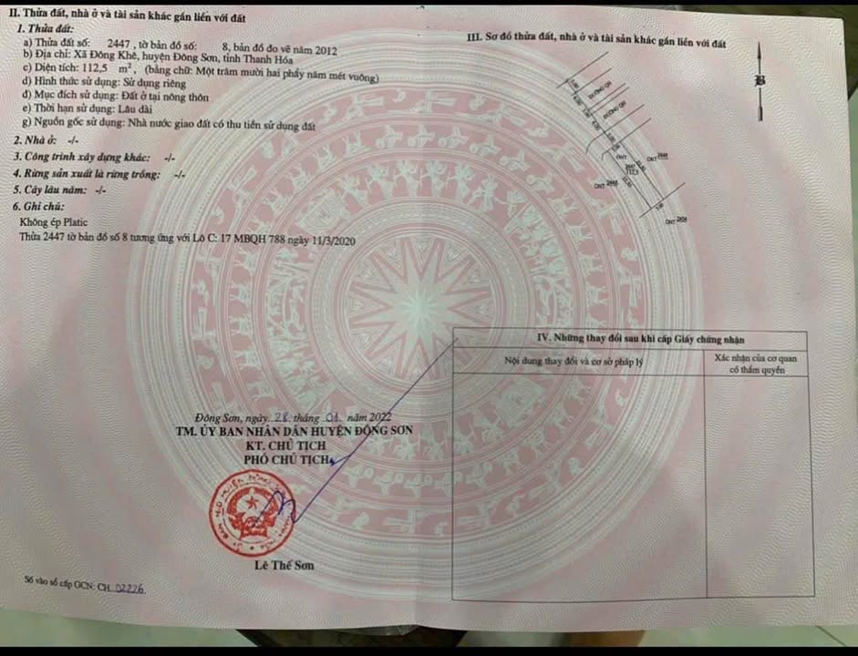 Đất nền Đông Khê, Thanh Hóa 112m² giá 1.7 tỷ - Đường đôi đẹp, kinh doanh sầm uất!